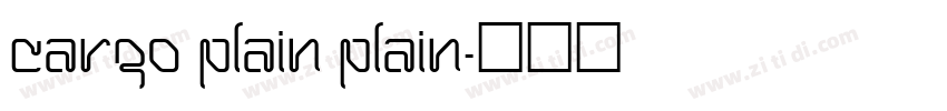 Cargo Plain Plain字体转换